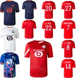 Klubbteam 2023 2024 Soccer Losc Lille Jersey 9 Jonathan David 30 Lucas Chevalier 21 Benjamin Andre 8 Angel Gomes 10 Remy Cabella 12 Yusuf Yazici Football Shirt Kits FC