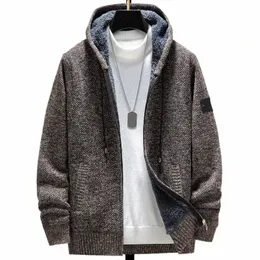 fashion Sweater Jacket Men's Cardigan Simple Casual Korean Version Of The Trend Autumn And Winter Luxury Coat Plus Fleece Thickened Warm island jacket l7H4#