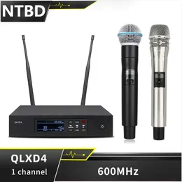 Walkie Talkie NTBD Professional Wireless Microphone QLXD4 UHF Stage Performance Singing Party Handheld Microphone High Quality 231023