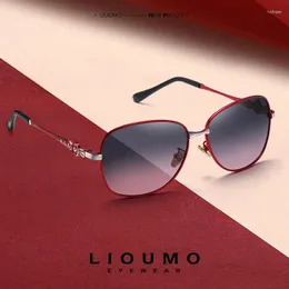 Sonnenbrille LIOUMO Vintage Polarisierte Frauen Gläser Mode Reise Brillen Anti-Glare Trendy Gradient Shades Gafas De Sol Mujer