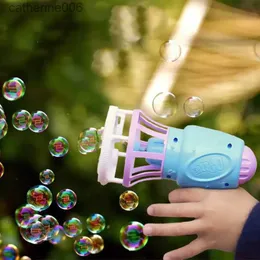 Other Toys Kids Toys Bubble Gun Soap Bubbles Machine Gun Shape Automatic Bubble Gun Toys For Children GiftL231024