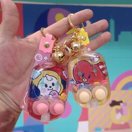 Cartoon Cute Children's Toys Water Ring Game Machine Keychain Pendant Gifts Popular Wholesale