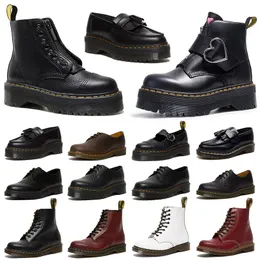 Stivali firmati di alta qualità Stivaletti da donna top in pelle verniciata nera Martin Stivaletti doc martens Stivaletti da cowboy Stivali classici da neve all'aperto al ginocchio stivali invernali