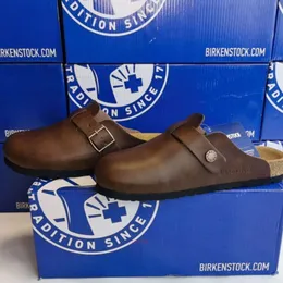 Birkens stock Bikck Boken Shoes Женская обувь из натуральной кожи на плоской подошве унисекс повседневная обувь Boken для рыбалки Тапочки Baotou большие размеры 41-46 2029 новый топ