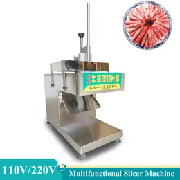 Elektrischer Fleischschneider, Edelstahl-Fleischschneidemaschine, automatische Rindfleisch- und Hammelfleisch-Rollenschneider-Maschine, multifunktional