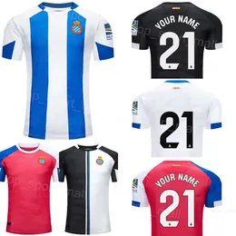 Club Team 23 24 RCD Espanyol Soccer 22 Martin Braithwaite Jerseys 20 Edu Exposito 7 Javier Puado 21 Nicolas Melamed 11 Pere Milla 6 Leandro Cabrera Football Shirt Kits Kits