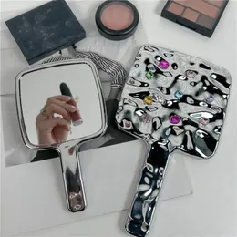 Compact Mirrors Handheld Makeup Mirror Liquid Ins Style Portable Waved Shaped Travel Cosmetic Tool Beauty Salon Girl Gifts 231024