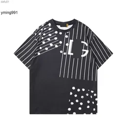 Sleeve Quality Hih T Shirt Mens Black Letter Print Roun Neck Short White Fashion Men Women Tees 21 EBC3 L230520