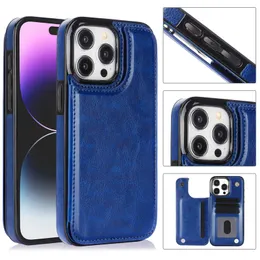 Retro Magnetic Flip Phone Case for iPhone 15 14 13 12 Pro Max Samsung Galaxy S23 Ultra S22 S23FE A54 5G A14 A13 A33 A53 A73 A52 Leather Wallet Bracket Back Cover