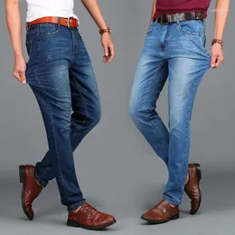 بنطلون جينز مصمم أزياء للرجال العلامة التجارية Calca Jeans Maschulina Tamanho 46 48 Big Size Winter