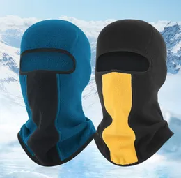 Beanie/Skull Caps Winter Ski Mask Contrast Color Thermal Outdoor Windproof Balaclava Ski Mask Face Neck Cover Hat Cap One Piece Manlig kvinna