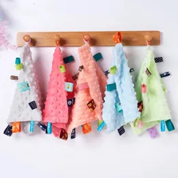 Decken Baby Peas Label Beruhigendes Handtuch Weiche Baumwolle Born Kids Schlafspielzeug Einfarbig Beruhigen Beschwichtigen Tröster Decke Lätzchen Speichel