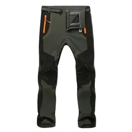 Pantaloni invernali caldi da uomo Pantaloni cargo da uomo con fodera in pile Pantaloni impermeabili da uomo Pantaloni da lavoro casual elasticizzati maschili 2020269Z