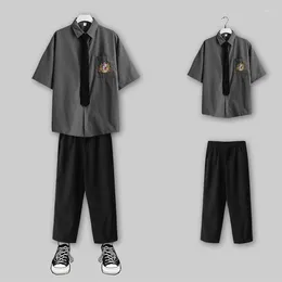 Men's Tracksuits Summer DK Uniform Men Loose Fitting Short Shirt And Women Jk College High School Students Versatile Graduation Class