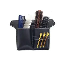 Frisörsalong Frisessa SCISSOR BAG COMS Comb Case Frisör Barber Hair Scissor Holster Bagholder Tool Salon Midja Pack Belt Pu Leather Bag 231025