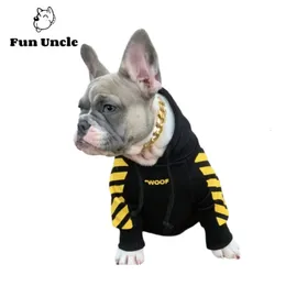 Odzież dla psa Sweter Pet Sport Hoodie Winter Warm Bulldog Chihuahua Puppy Ubrania płaszcza Bluza dla małych średnich psów odzież 231023