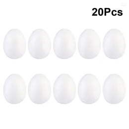 Dekorativa figurer 20st Eggs White Craft Foam Diy Toys Modeling Shape Polystyrene Balls For Painting Project 6cm