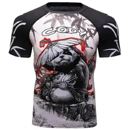 T-shirt da uomo Designer T Shirt Personalizza Casual Compressione muscolare Bjj MMA Rashguard Uomo Sport Palestra Fitness Boxe da uomo 255L