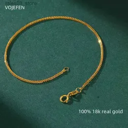 Charm Bracelets VOJEFEN 18K Gold Bracelet Jewelry Womens Original Luxury On Hand Charms AU750 Bracelets for Teen Fine Jewellry And Accessories Q231025
