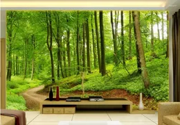배경 화면 커스텀 벽화 3D PO 벽지 그림 나무 나무가 늘어선 트레일 장식 그림 벽화 거실 벽 3 D