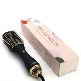 Щипцы для завивки LISAPRO One-Step Air Brush Volumizer PLUS 2.0 Фен и стайлер для волос Черная Золотая щетка для завивки волос 231024