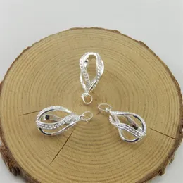 La decorazione a spirale da 10 pezzi offre un pendente a gabbia con perline in argento placcato oro: aggiungi la tua pietra perlata per renderla più attraente249U