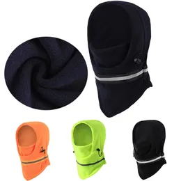 High Visibility Reflective Balaclava Hats Winter Thermal Fleece Balaclava Ski Mask Snowboarding Motorcycle Full Face Neck Cover Windproof Night Cycling