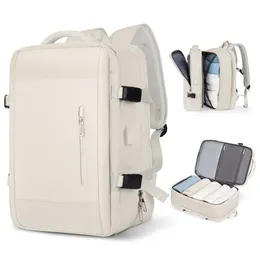 Rucksack ausziehbar, für Reisen, Unisex, Laptoptasche, Damen, große Gepäcktaschen, Herren, Studenten, Geschäftsreise, USB-Aufladung, Mochila