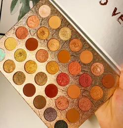 35 Colors Brown Orange Matte Pearlescent Glitter Sequins Eyeshadow Palette Pigment Eye Shadow Makeup Palette Cosmetics Whole4568233