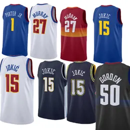 Mężczyźni Nikola Jokic Jamal Murray Jersey Michael Porter Jr. Aaron Gordon Caldwell Papież Christian Braun Zeke NNAji Peyton Watson Reggie Jackson Jerseys