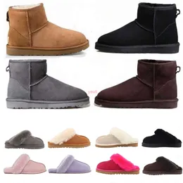 Botas Ultra Mini Boot Designer ug Mulher Plataforma Botas de Neve Austrália Conforto Inverno Sapatos Quentes Real Couro Castanha Tornozelo Fluffy Booties