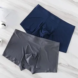 Underbyxor herrar underkläder is silkes sömlösa nät sexiga fyrkantiga hörnfotbyxor