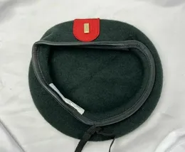 Berets amerykańska armia 7. grupa sił specjalnych Blackish Green Beret Second Lieutenant Officer Rank Hat Retenacjonowanie wojskowe