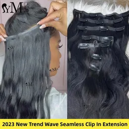 Кусочки волос 240 г 14 шт. Бесшовные объемные заколки для наращивания человеческих волос YMS Raw Невидимые PU Ins Extension для женщин На всю голову 231025