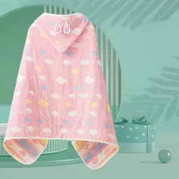 Toalhas Robes Meninos Meninas Toalha de Banho Absorvente de Água 100% Algodão Manto Infantil Toalha de Banho Quatro Estações Toalha de Banho Macia para Bebês com Chapéu 231024