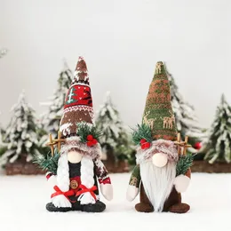 Juldekorationer dekoration 2024 Desktop Faceless Gnome Standing Doll for Home Xmas Tree Ornament Navidad 231025