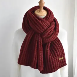 Sciarpe Sciarpa in maglia invernale calda da donna Sciarpa unisex spessa e robusta Autunno fatta a mano in stile Harajuku Scialle avvolgente Scaldacollo Pashmina