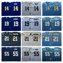 Mitchell e Ness College Football 14 Dan Fouts Jersey Vintage 21 LaDainian Tomlinson 19 Lance Alworth 55 Junior Seau 80 Kellen Winslow Stit