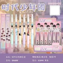 36pcs/lot teens in times tnt press gel pen ma jiaqi song yaxuan black in neutral pens文房具ギフトオフィス学用品