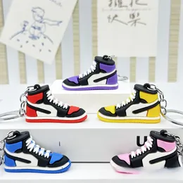 Designer mini silicone tênis chaveiro masculino feminino crianças chaveiro presente sapato chaveiro embreagem sapato de basquete