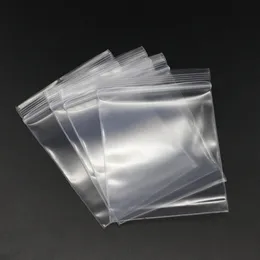 Suporte de jóias 30 / 100pcs / pacote 4 6 5 7 6 8 7 10cm Grosso Plástico Poly Clear Bags Embalagem Bloqueio Fechado Reclosable para DIY Armazenamento 231025