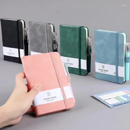 Färg Notebook Student Stationery Elastic Strap Ledger Minimalist Ins Skincare Diary Notebooks Libros