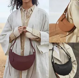 Designer Bags Numero Dix Luxury Shoulder Bag Half Moon Bag Handväska med Box Crossbody Väskor Fashion Paris Handväskor Baguette Zip Hobo Purse Slät kalvläder