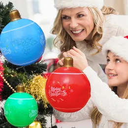 Noel dekorasyonları 48cm açık pvc Noel şişme dekorasyonlu top tatil partisi xmas ağacı dekorat balon ev Noel dekorasyon hediyesi 231025
