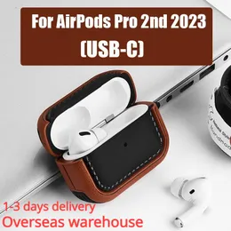 Läderfodral för AirPods Pro 2 2: a 2023 USB C -täckning för AirPods Pro2 3 3rd 2 1 Pro 2generation TPU Cases Fundas