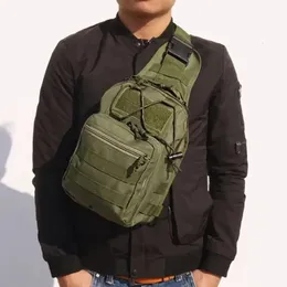 Sacos ao ar livre Tactical Chest Bag Camping Caminhadas Equitação 600D À Prova D 'Água Molle Sistema Portátil Caça Pesca Crossbody Handheld 231024