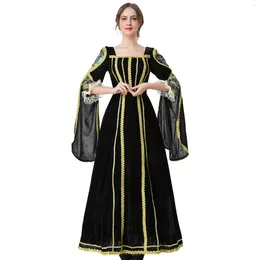 Robes décontractées Costume d'Halloween Robe Vintage Robe de bal Femmes Cour médiévale européenne Fantaisie Cosplay Élégant