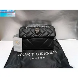 Kurt Geiger Londres Luxo Moda Quilted Eagle Metal Mulheres Shouder Bolsa MINI Bordado de Alta Qualidade PU Couro Senhoras Cruz Corpo Sacos de Noite