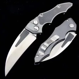 Micro Tech Hawk Auto Folding Karambits Knife D2 Blade, Aviation Aluminium + Carbon Fiber Handle, Camping Outdoor Tactical Combat Self-Defense Knives EDC Pocket Tool