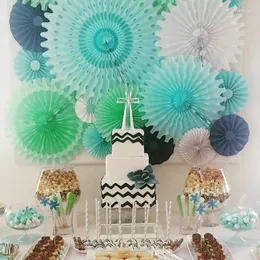 Parti Dekorasyonu 1pc Hollow Paper Fan Çiçek Düğün Vaftiz Diy El Sanatları Dekor Doğum Günü Ev 8/12/16 inç
